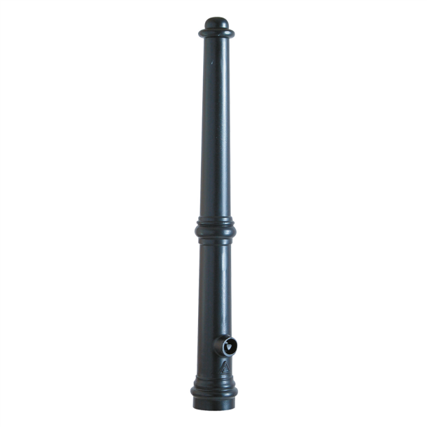 Aluminium ornamental bollard | series 490 | removable, with triangular locking mechanismacc. with DIN 3223, self-engaging lockwith hot-dip galvanized ground socket part-no. 460.40approx. 400 mm below ground | with 2 eyelets